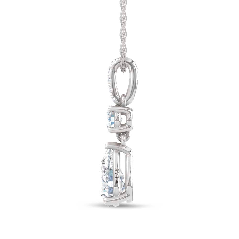14K White Gold Lab Grown Diamond 1 1/3 Ct.Tw. Fashion Pendant