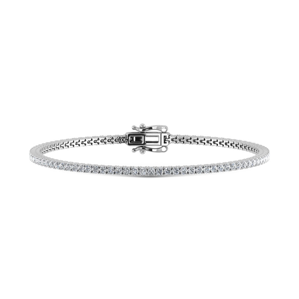 14K White Gold Lab Grown Diamond 22Ct.Tw. Tennis Bracelet (7 Inches)
