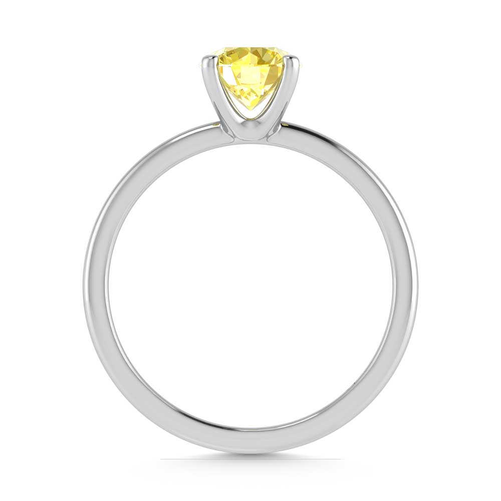 IGI Certified 14K White Gold Lab Grown Yellow Diamond 2 Ct.Tw. Solitaire Ring