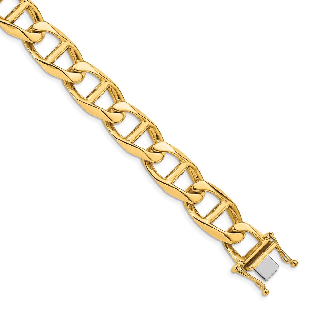 14k 12.5mm Hand-polished Anchor Link (Per Inch)