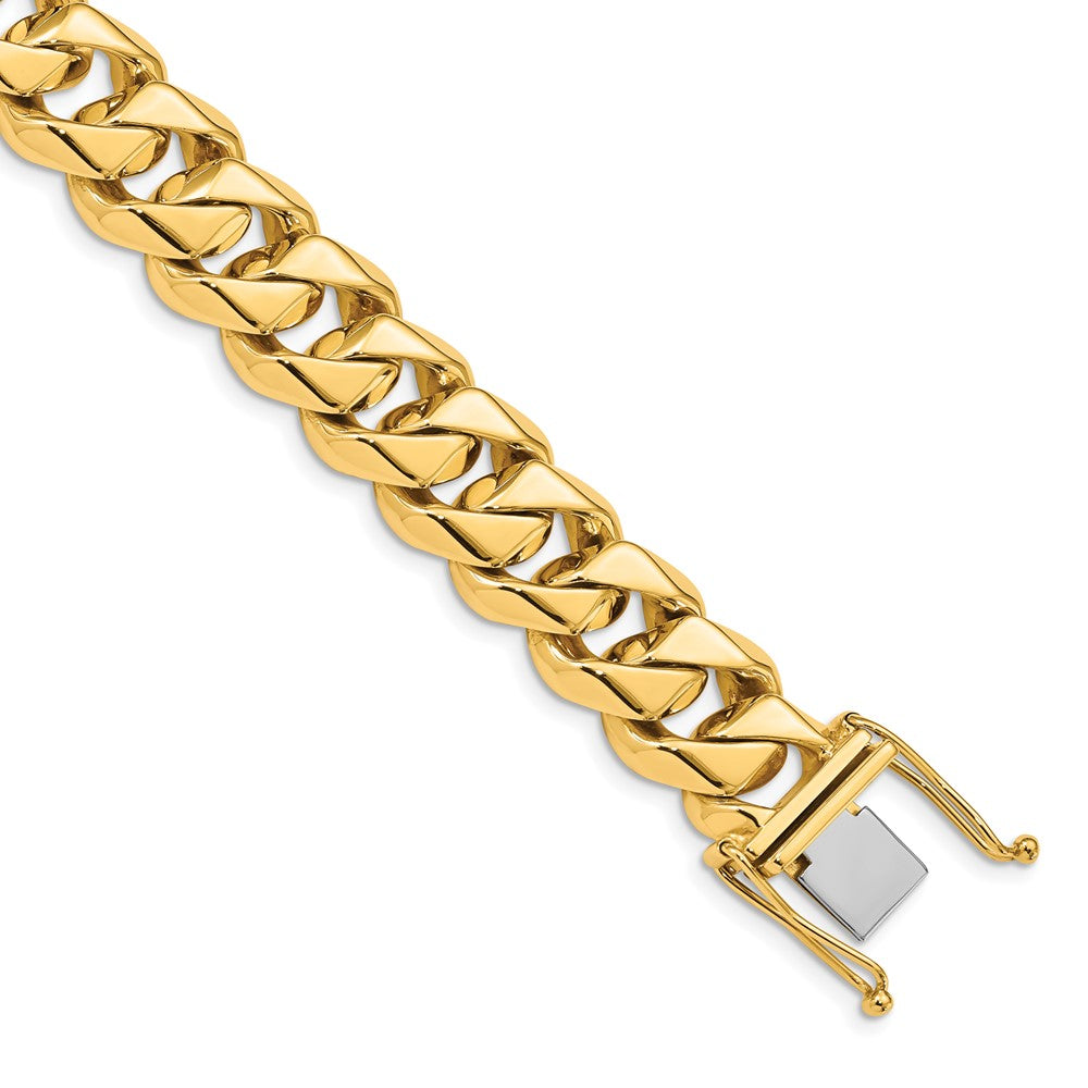 14k 14mm Hand-polished Traditional Link Chain (Per Inch)