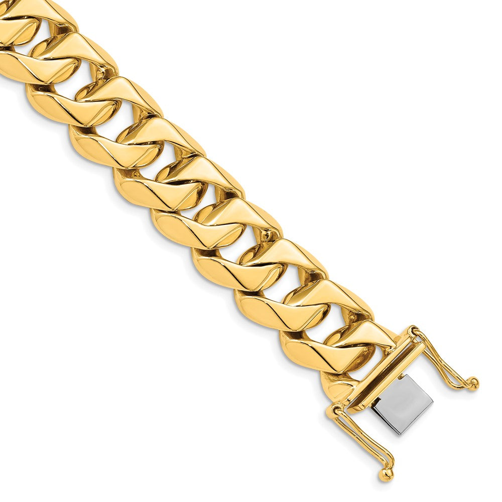 14k 15mm Hand-polished Traditional Link Chain (Per Inch)