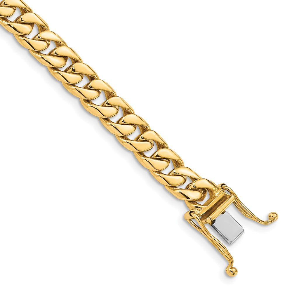 14k 6.8mm Hand-polished Flat Beveled Curb Link (Per Inch)