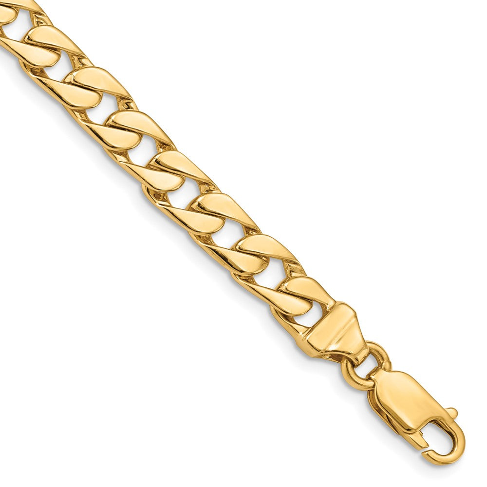 14K 6.5mm Hand-Polished Fancy Link Chain