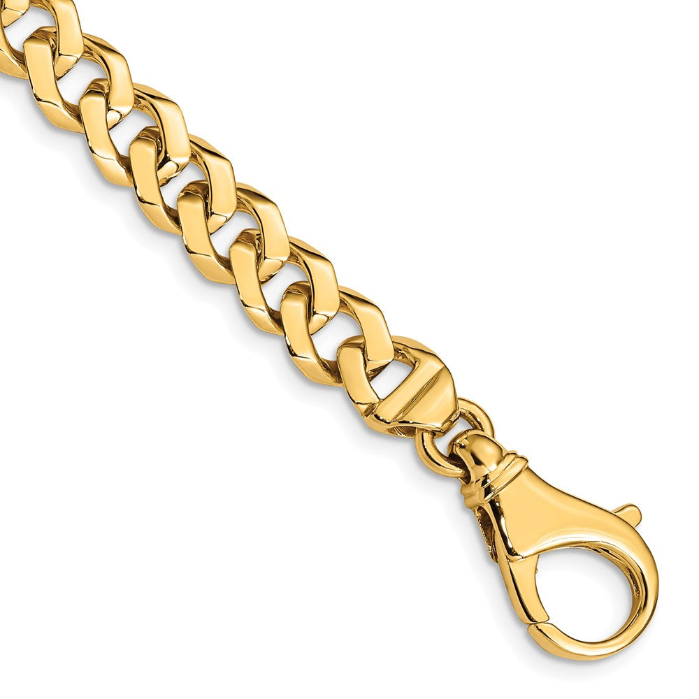 14k 8mm Hand-polished Fancy Link Chain (Per Inch)