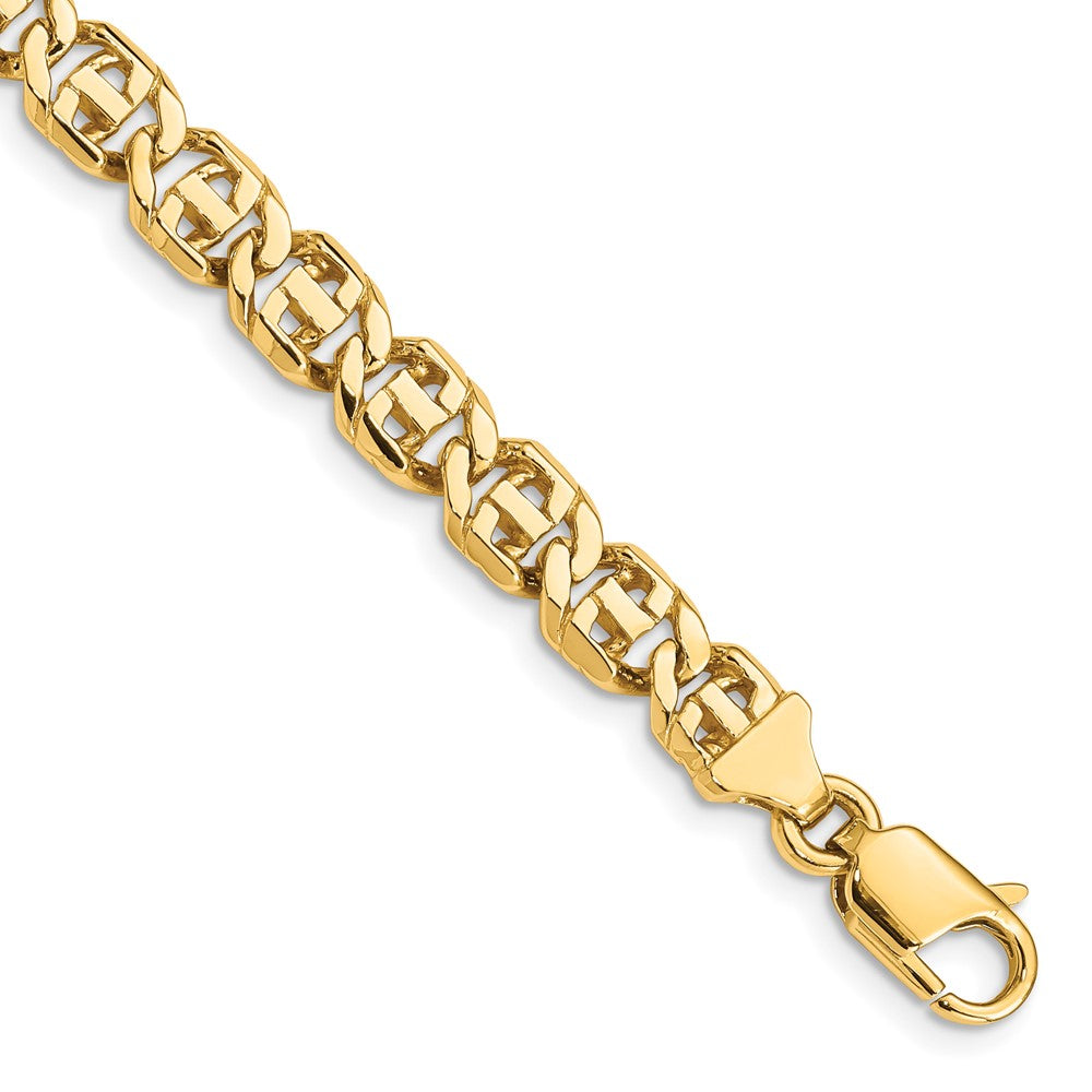 14K 6.75mm Hand-Polished Fancy Link Chain