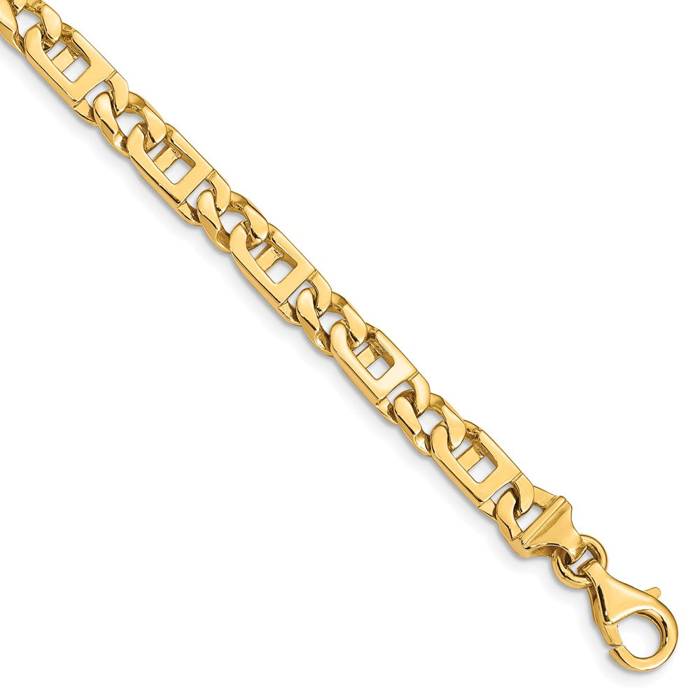 14k 5.9mm Hand-polished Fancy Link (Per Inch)