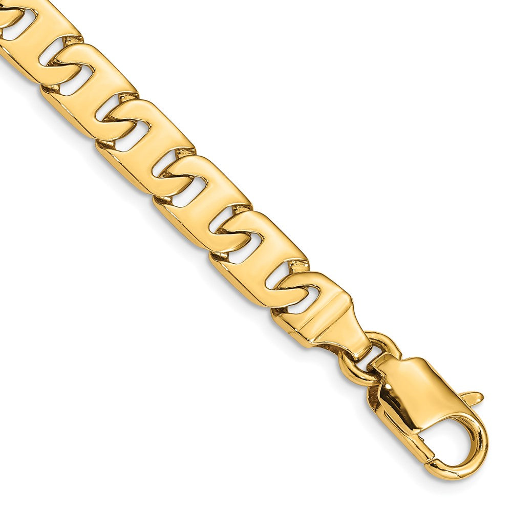 14k 8.3mm Hand-polished Fancy Link (Per Inch)