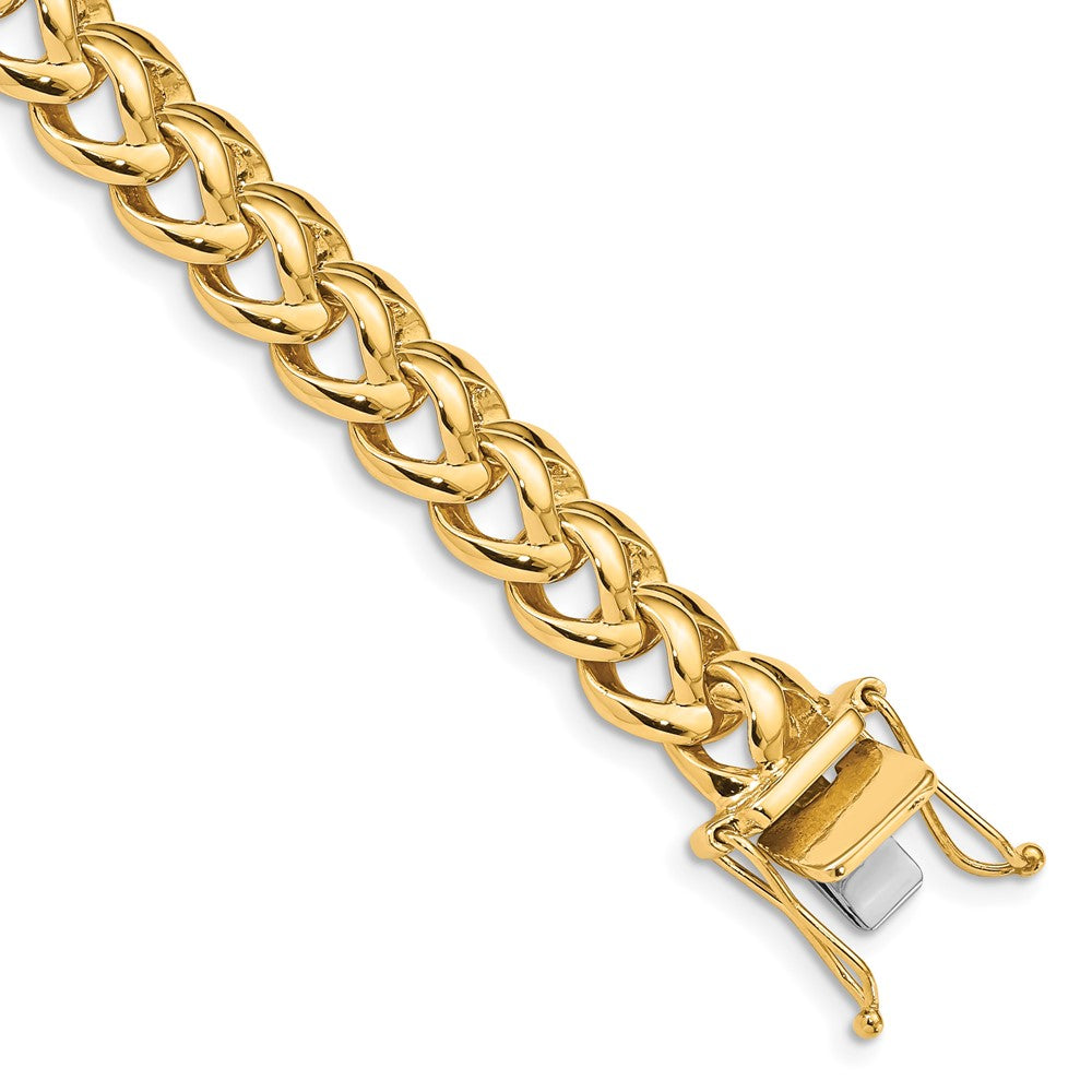 14k 8.6mm Hand-polished Fancy Link (Per Inch)