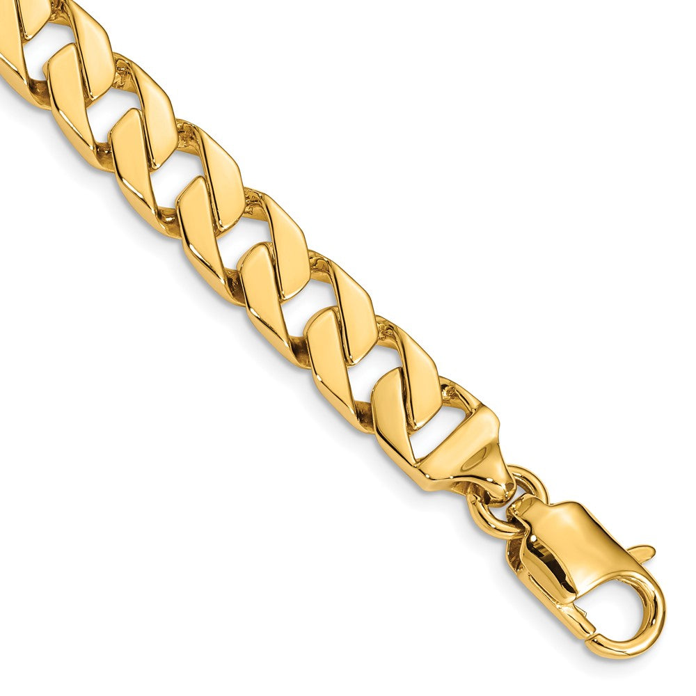 14k 8.5mm Hand-Polished Fancy Link Chain