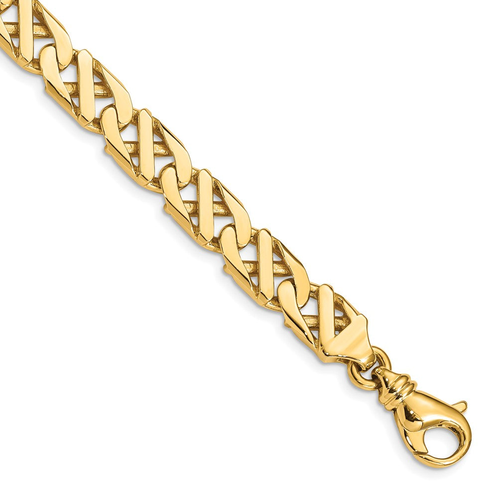 14K 7.9mm Fancy Link Hand Polished Chain