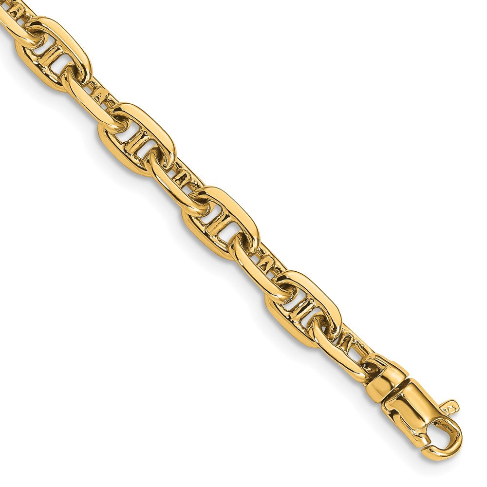 14k 5.1mm Hand-polished Fancy Link (Per Inch)