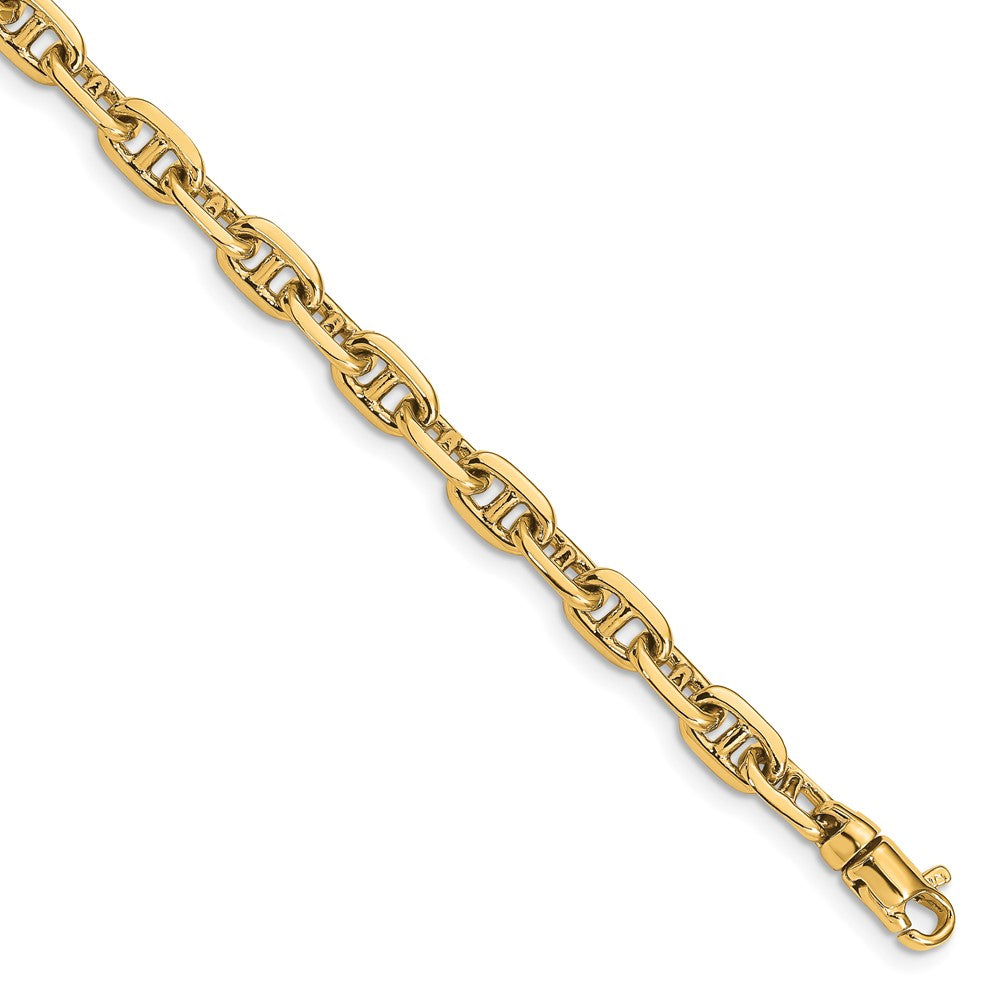 14k 5.1mm Hand-polished Fancy Link (Per Inch)