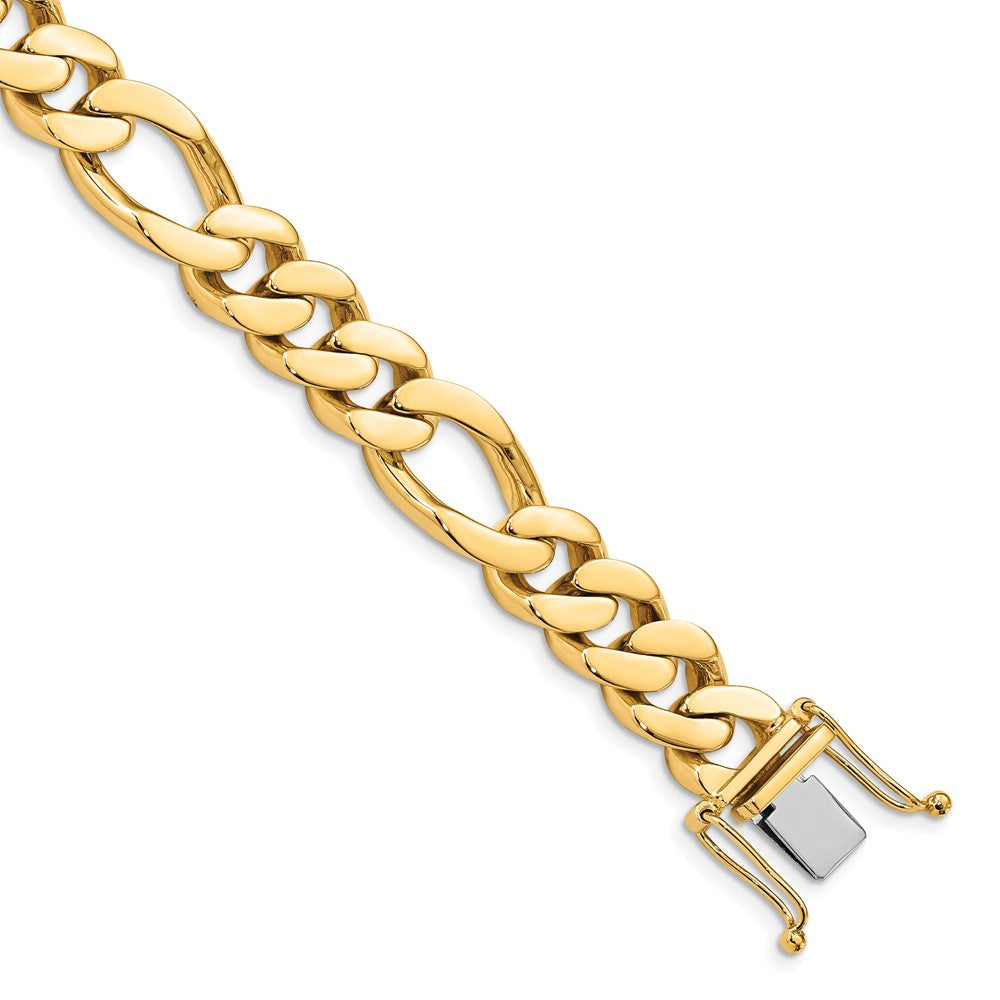 14k 11.8mm Hand Polished Fancy Link (Per Inch)
