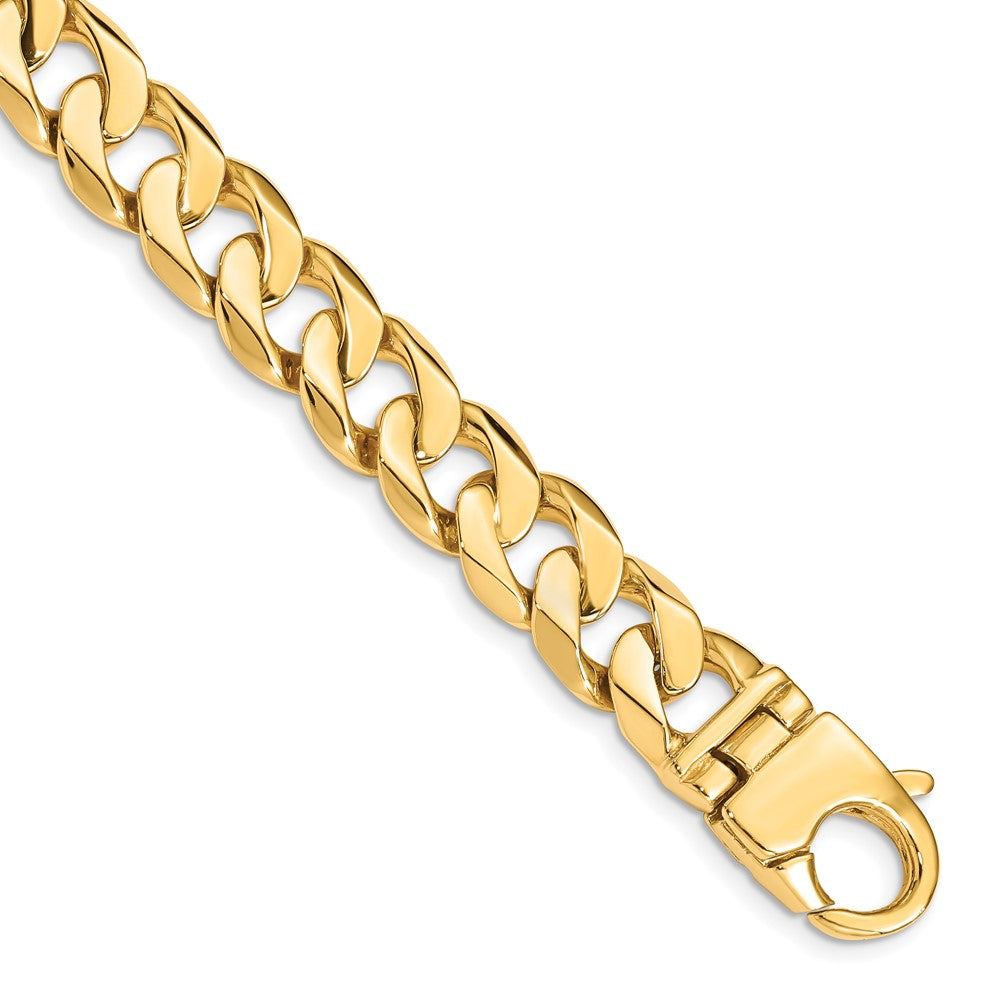 14K 11mm Hand Polished Fancy Curb Link (Per Inch)