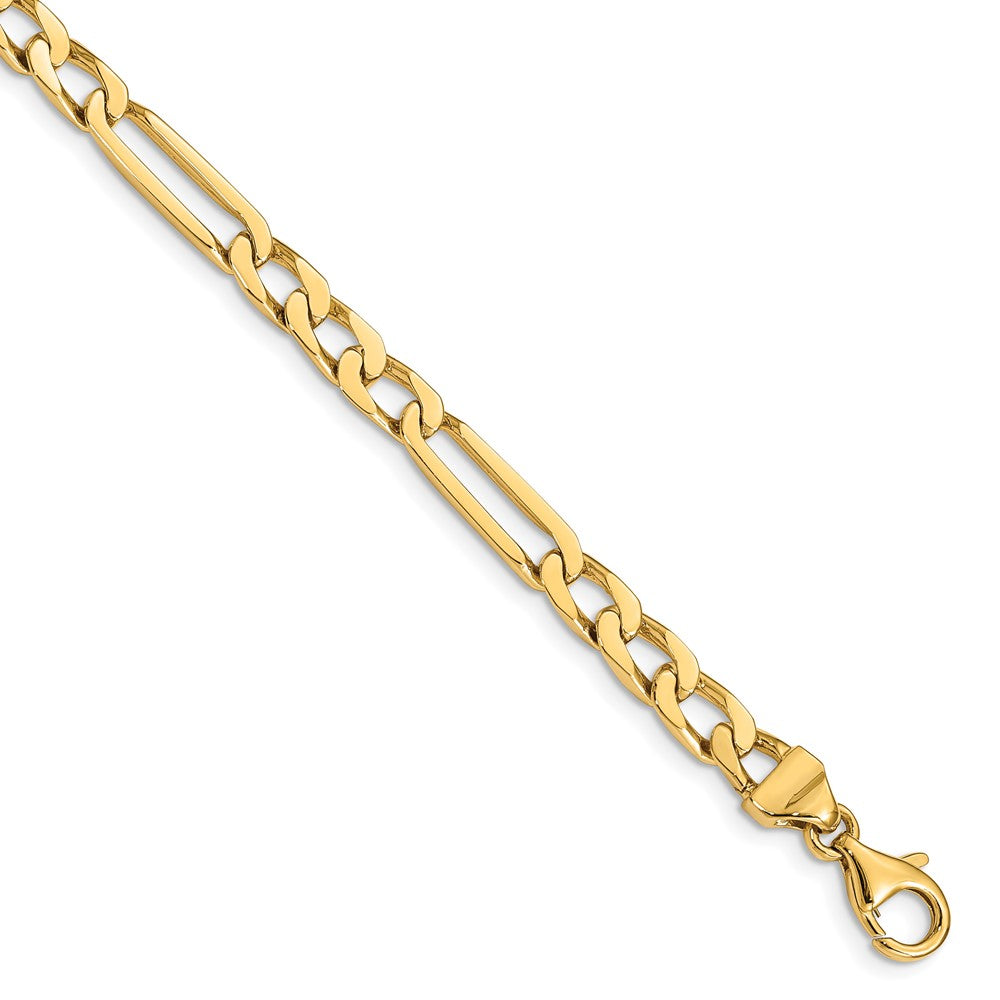 14K 5mm Hand-polished Figaro Link Chain