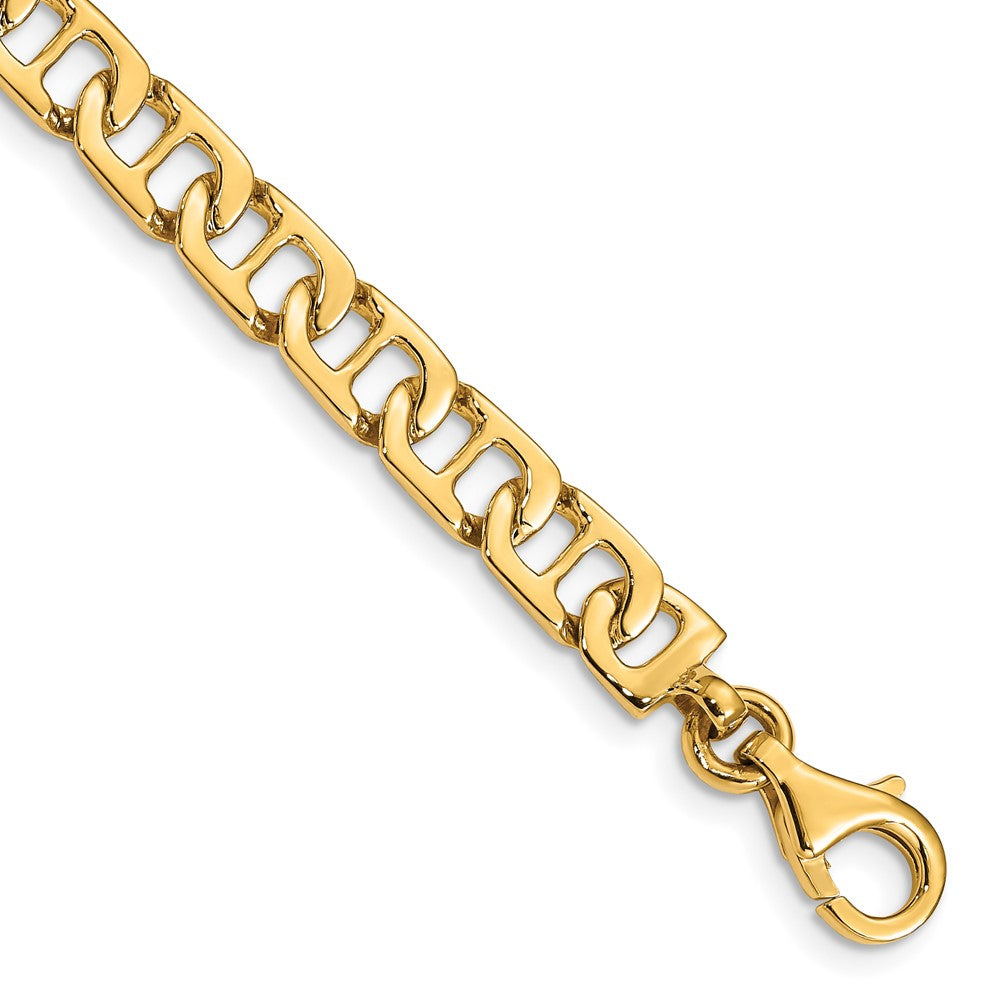14k 6.5mm Hand-polished Fancy Anchor Link (Per Inch)
