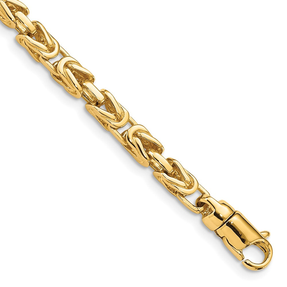 14k 4.1mm Hand-polished Byzantine Link (Per Inch)