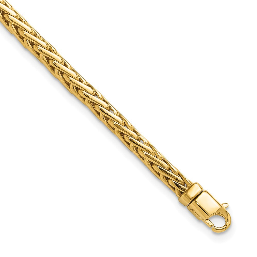 14K 4.4mm Hand-polished Flat-Edged Woven Link (Per Inch)