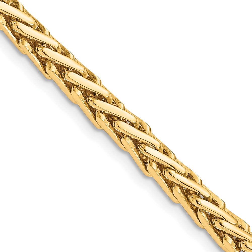 14K 4.4mm Hand-polished Flat-Edged Woven Link (Per Inch)
