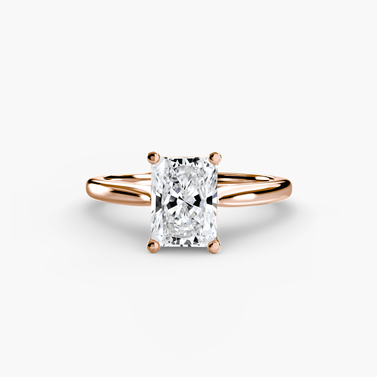 Ring Setting - 18K Rose Gold (Asscher)