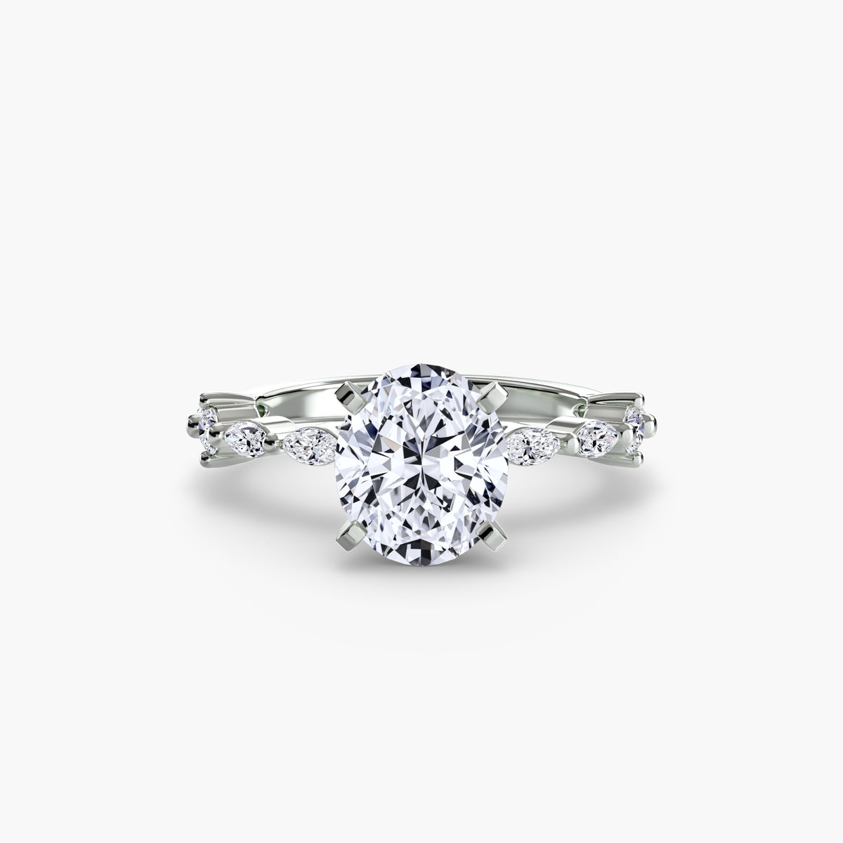 Ring Setting - 950 Platinum (Pear)