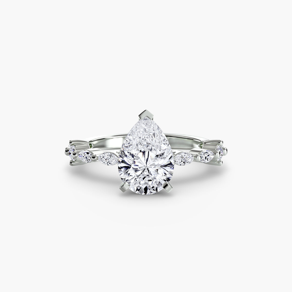 Ring Setting - 950 Platinum (Emerald)