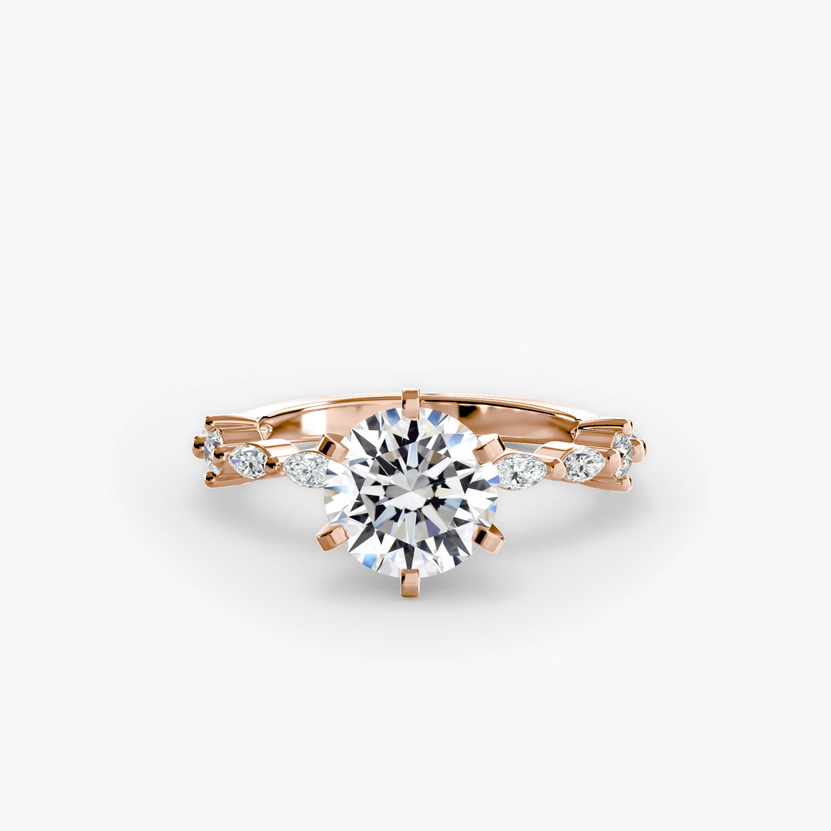 Ring Setting - 18K Rose Gold (Princess)