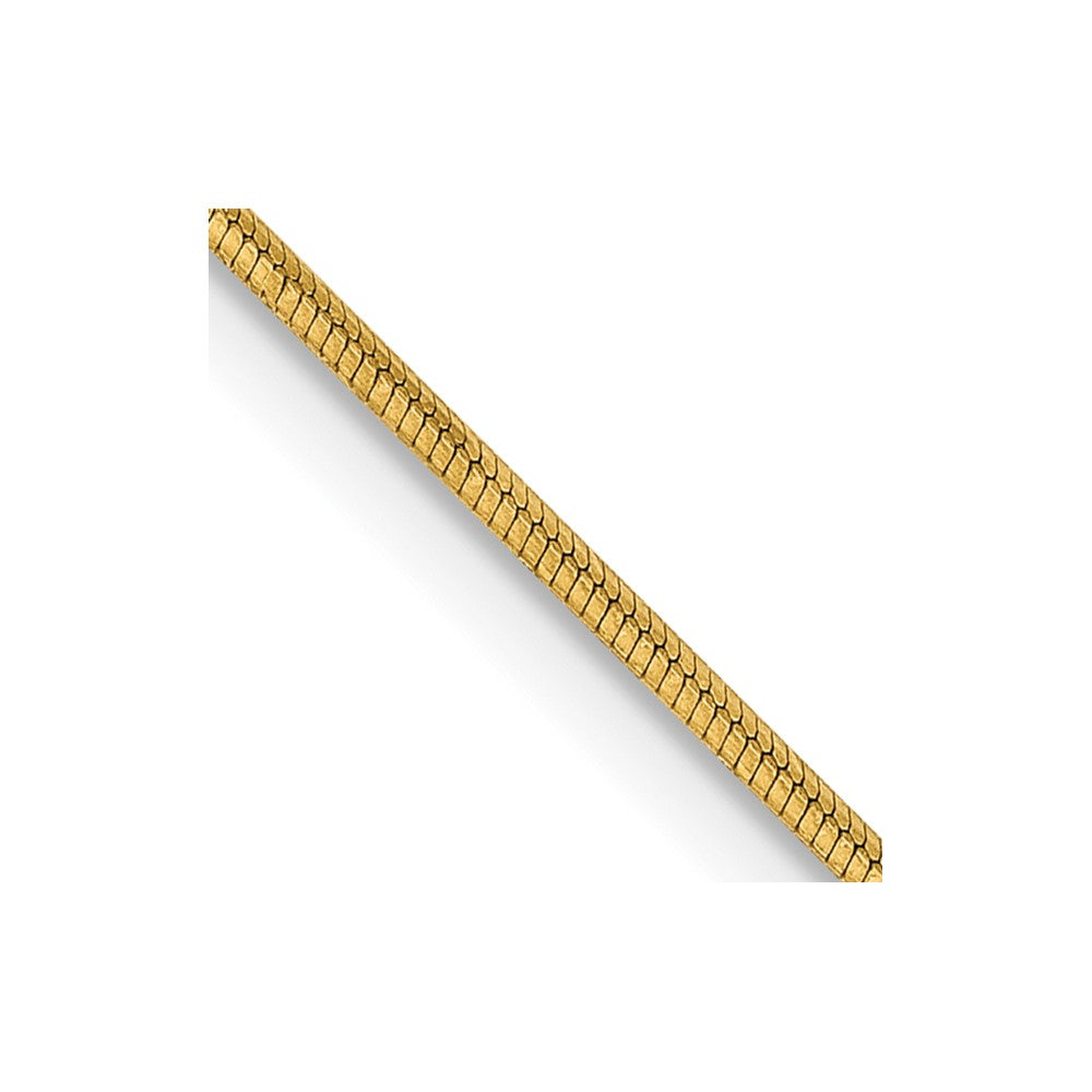 14k .8mm Octagonal Snake Chain Anklet