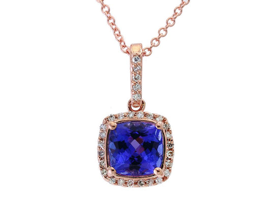 Effy 14K Rose Gold Diamond,Tanzanite Pendant