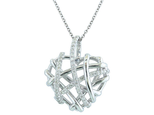 EFFY 14K WHITE GOLD DIAMOND PENDANT