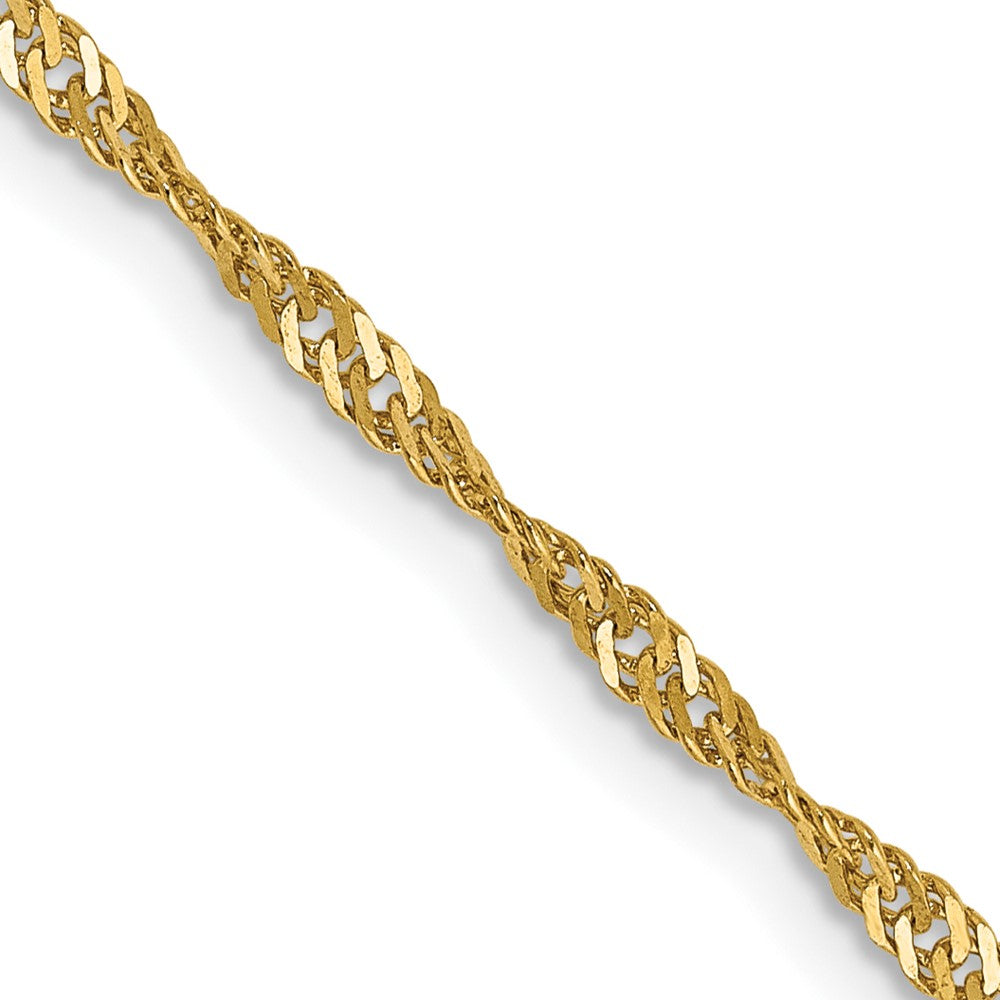 14k 1.70mm Singapore Chain Anklet