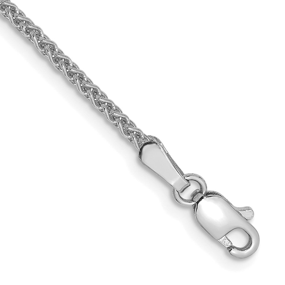 14k White Gold 1.7mm Spiga Chain Anklet