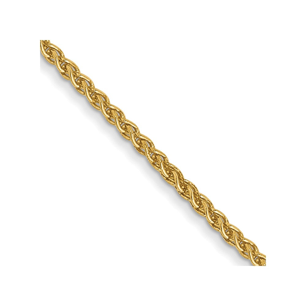 14k 1.05mm Solid Polished Spiga Chain Anklet