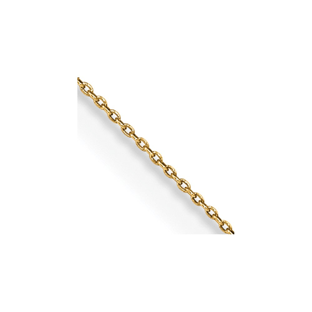 14k .75mm Round Open Link Cable Chain Anklet