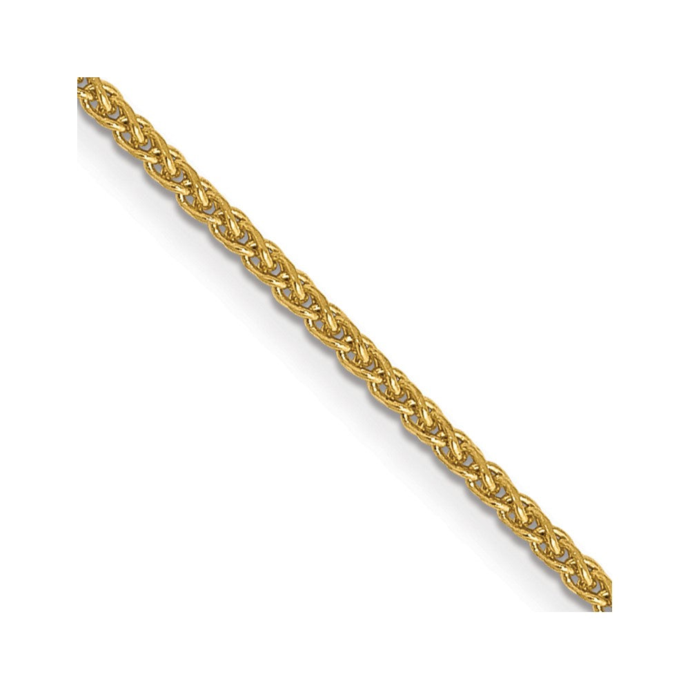14k 1.05mm Solid Diamond-cut Spiga Chain Anklet