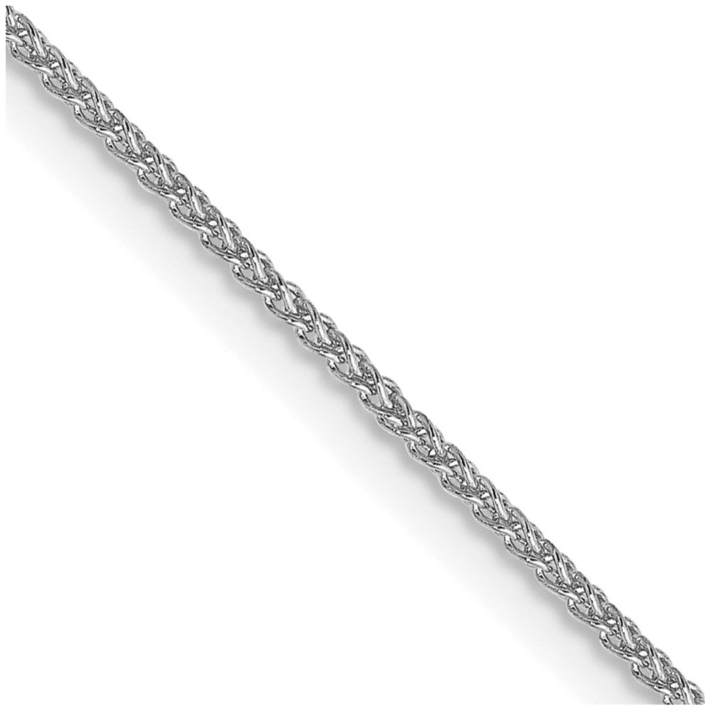 14k White Gold 1.05mm Spiga with Spring Ring Clasp Chain