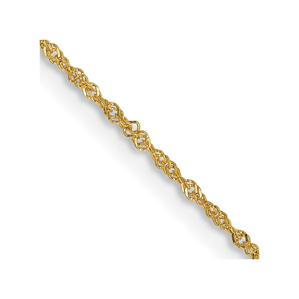 14k 1mm Singapore Chain Anklet