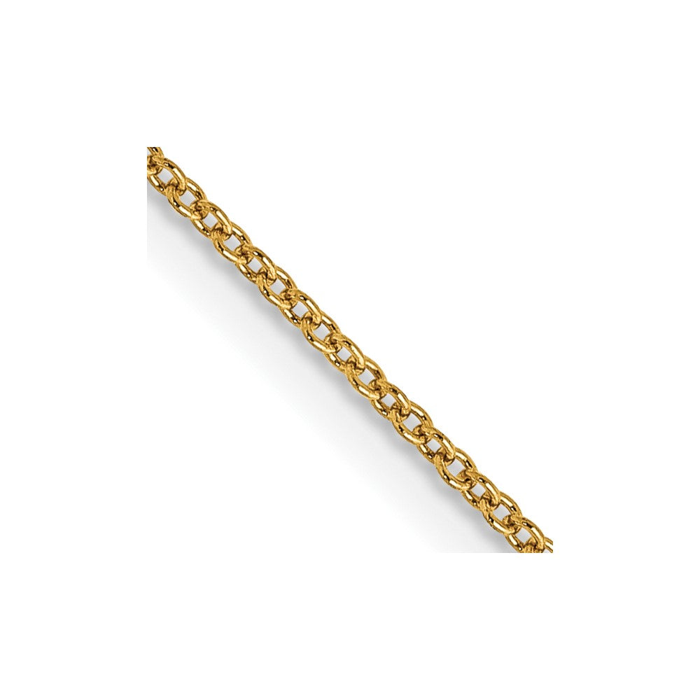 14k .9mm Cable with Spring Ring Clasp Chain Anklet