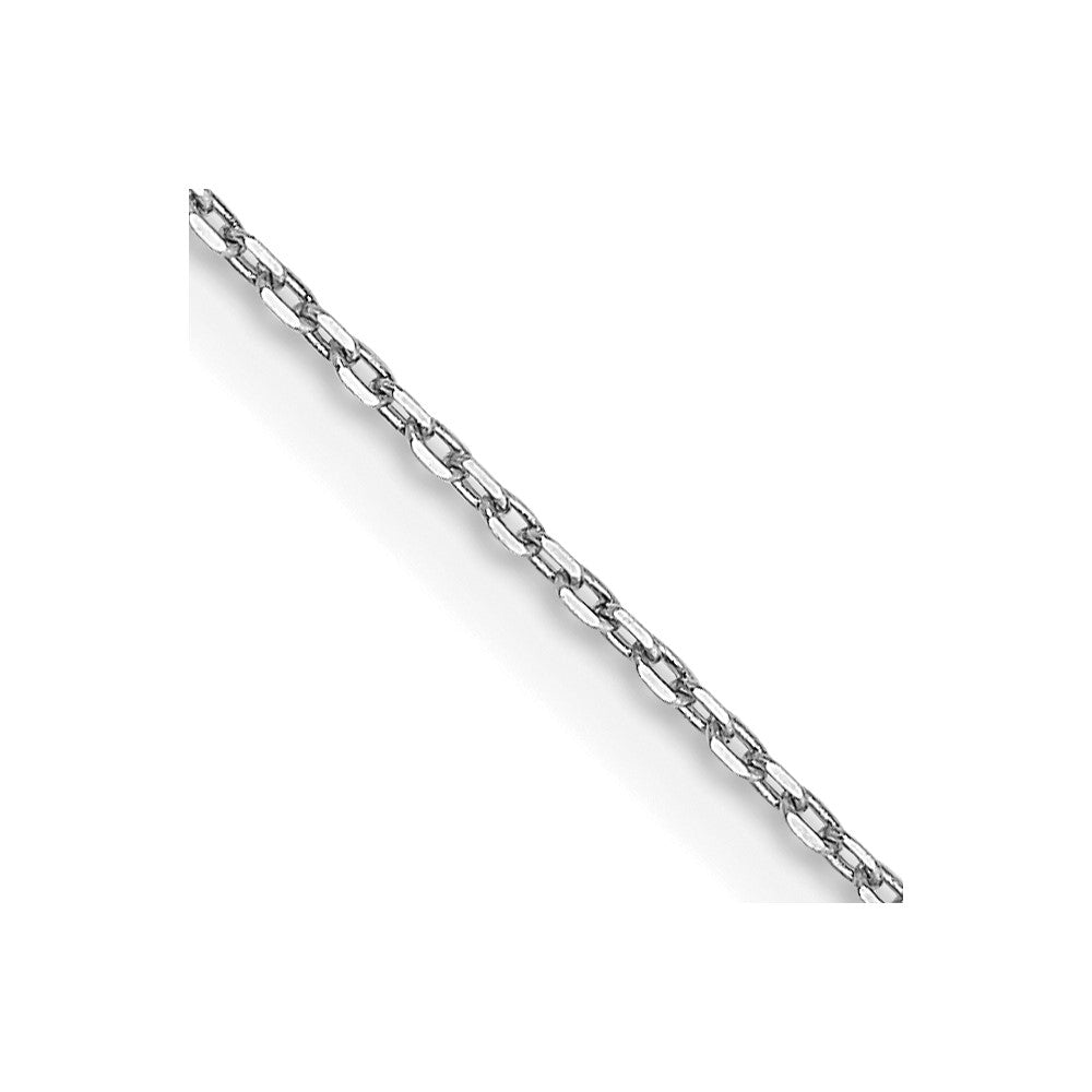 14k White Gold .8mm D/C Cable with Lobster Clasp Chain
