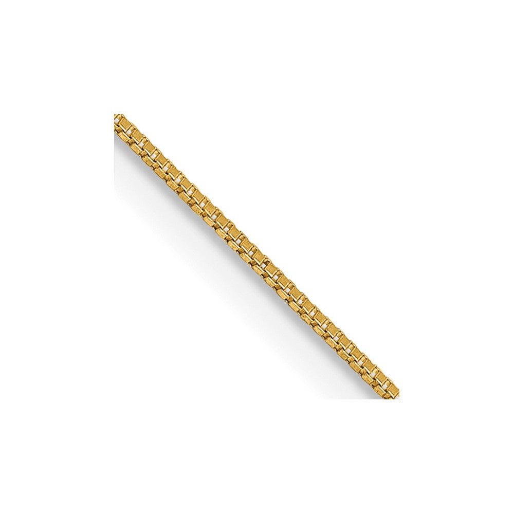 14k .5mm Box with Spring Ring Clasp Chain Anklet