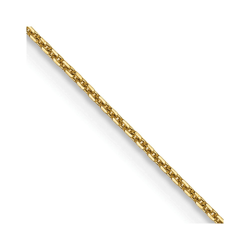 14k .8mm D/C Round Open Link Cable Chain Anklet