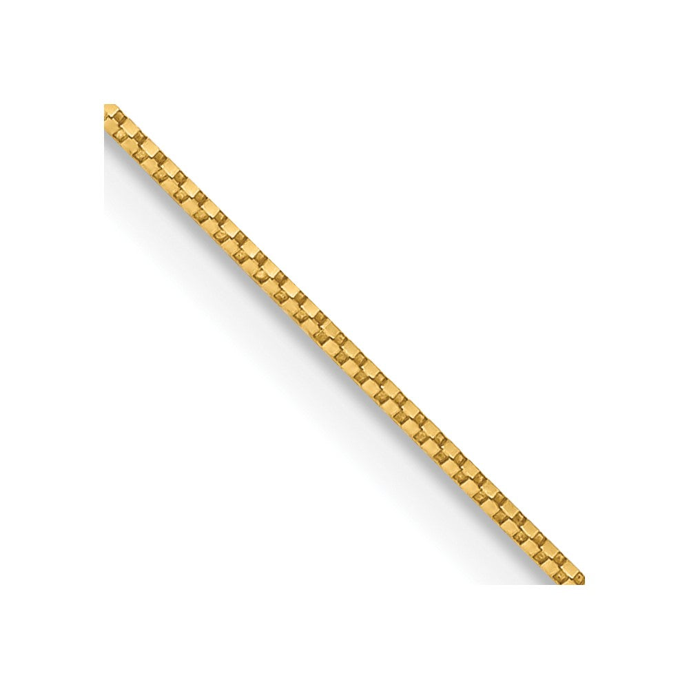14k .7mm Box with Spring Ring Clasp Chain Anklet