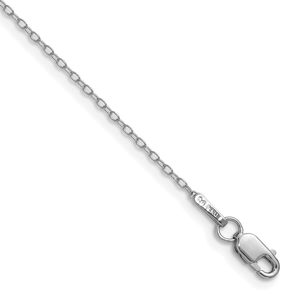 14k White Gold .8mm Forzantine Cable Chain
