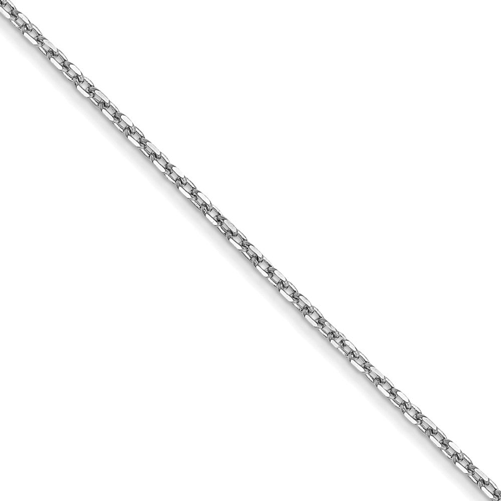 14k White Gold 1.0mm D/C Forzantine Cable Chain Anklet