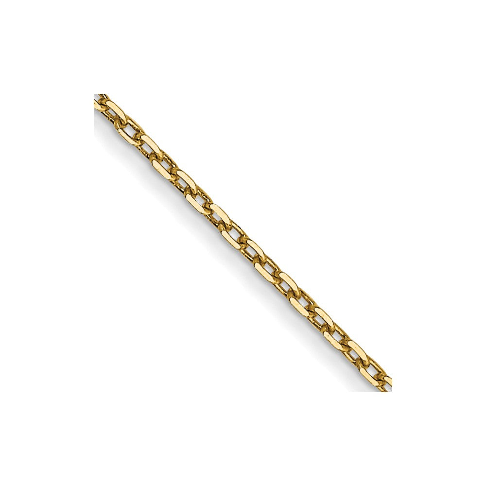 14k .8mm D/C Cable with Spring Ring Clasp Chain Anklet