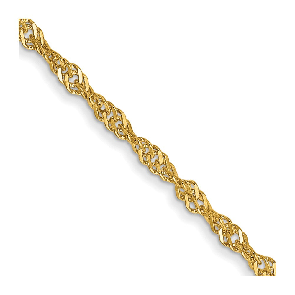 14k 1.4mm Singapore Chain Anklet