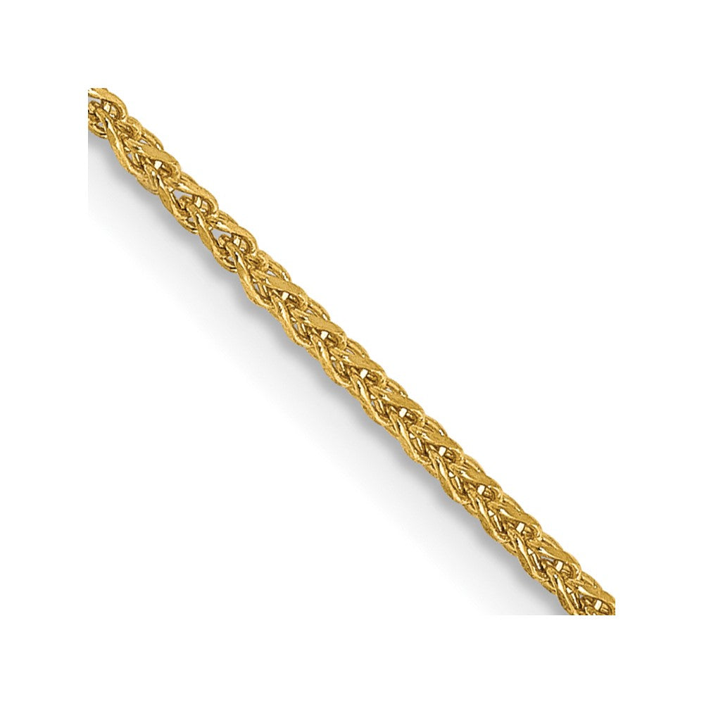14k 1.25mm Diamond-cut Spiga Chain Anklet