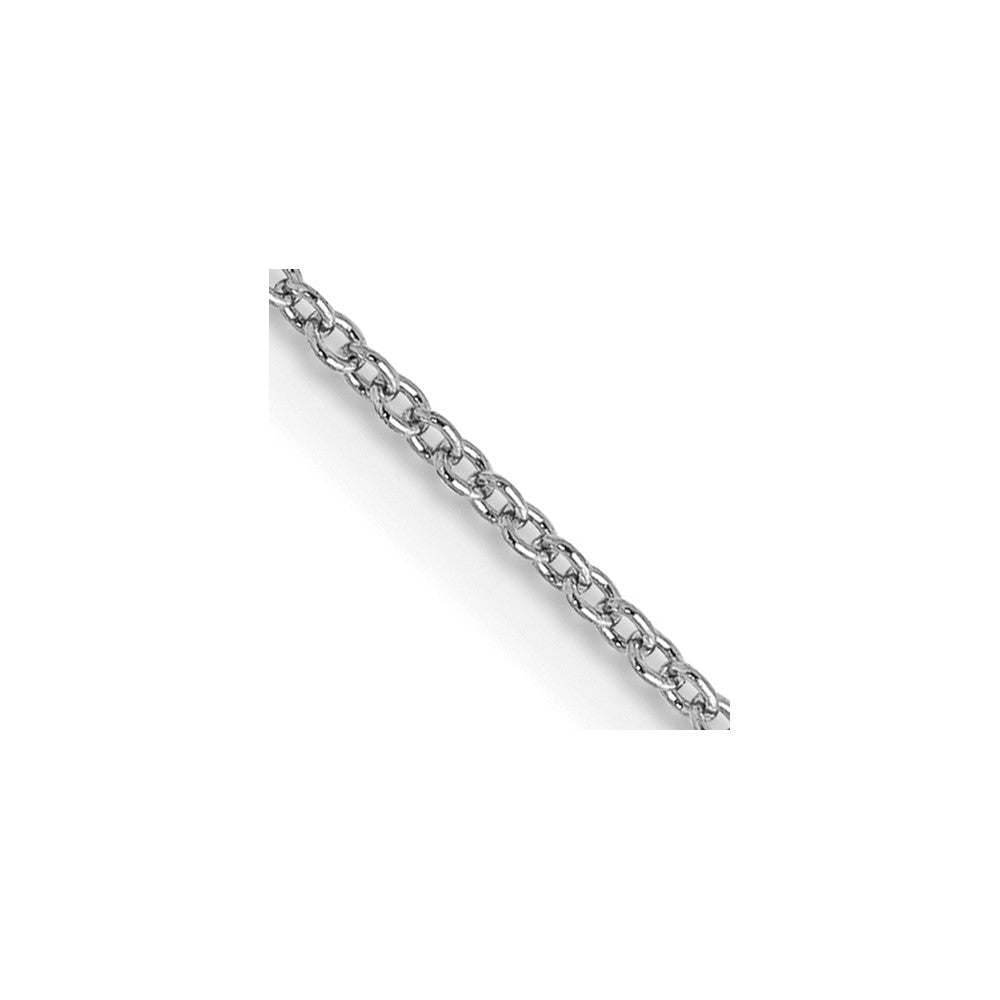 14k White Gold .9mm Cable with Spring Ring Clasp Chain Anklet