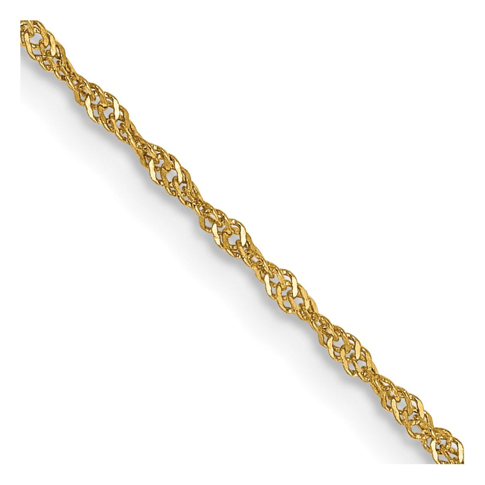 14k 1.10mm Singapore Chain Anklet